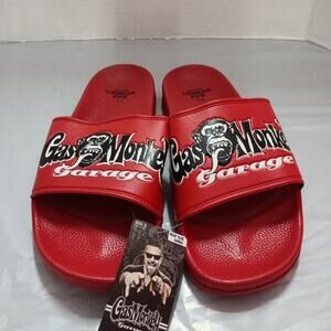 Gas Monkey Garage Slides Sandals Men's Size 11 Red